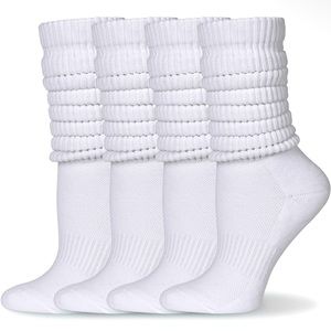 3 Pairs of Athletic White Slouch Socks